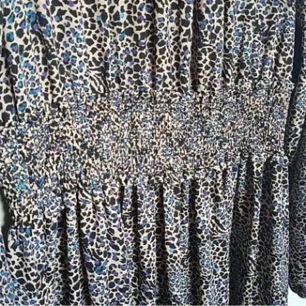XXL Mock neck maxi dress with cheetah print - Free Press. - Picture 3 of 14